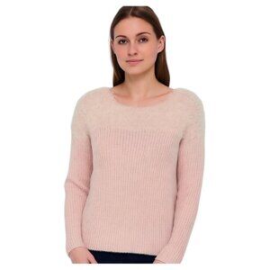 Vince Camuto Small Pink Eyelash Fuzzy Sweater